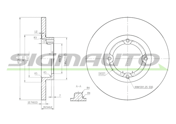 Brake Disc (DBB076S)