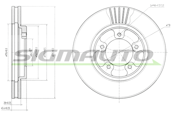 Brake Disc (DBB039V)