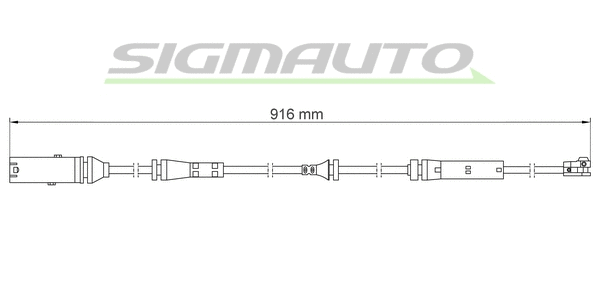 Warning Contact, brake pad wear (WI0924)