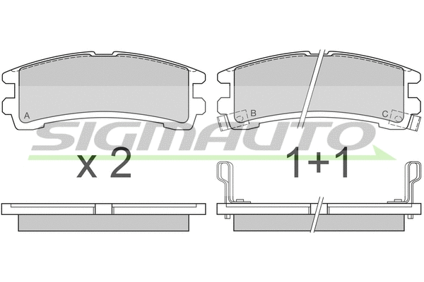 Brake Pad Set, disc brake (SPA619)
