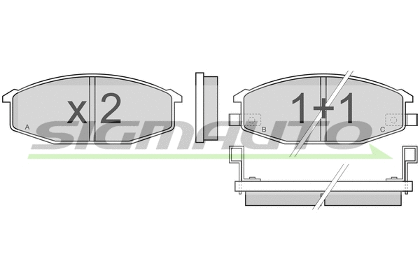 Brake Pad Set, disc brake (SPA273)