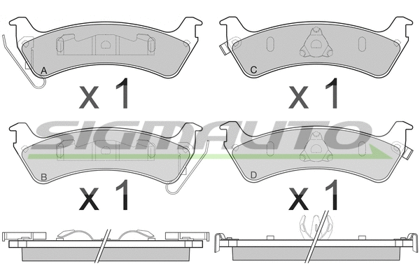 Brake Pad Set, disc brake (SPA777)