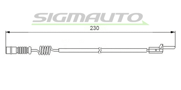 Warning Contact, brake pad wear (WI0596)