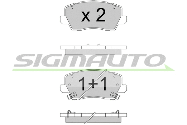 Brake Pad Set, disc brake (SPB787)