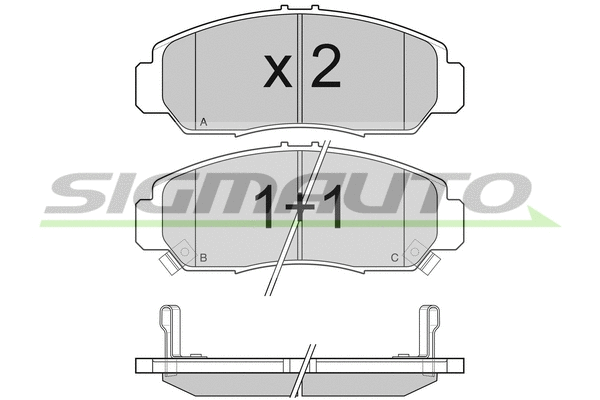 Brake Pad Set, disc brake (SPB059)