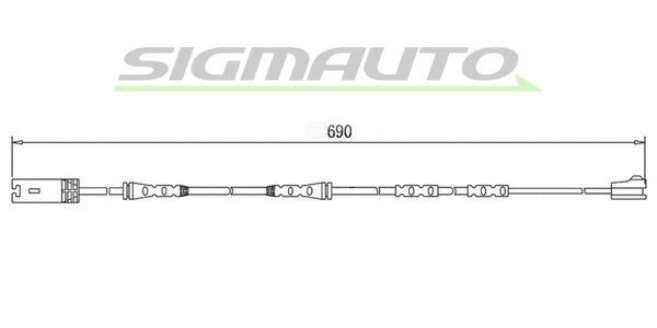 Warning Contact, brake pad wear (WI0737)