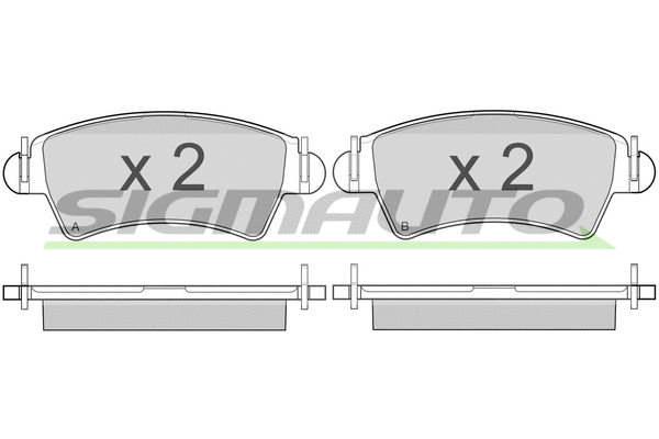 Brake Pad Set, disc brake (SPA879)