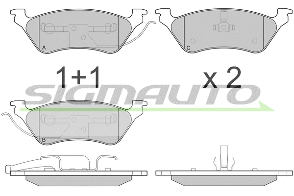 Brake Pad Set, disc brake (SPB220)