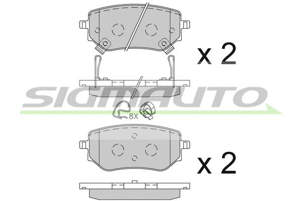 Brake Pad Set, disc brake (SPB843)