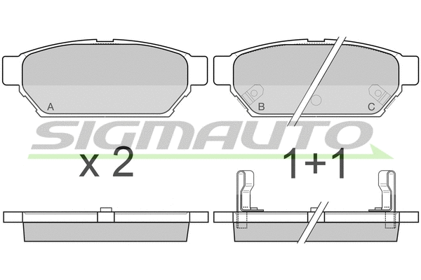 Brake Pad Set, disc brake (SPA800)