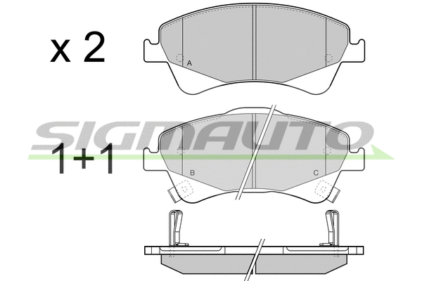 Brake Pad Set, disc brake (SPB422)