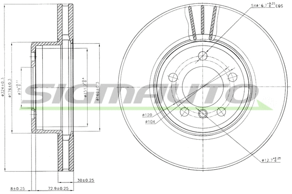 Brake Disc (DBB243V)