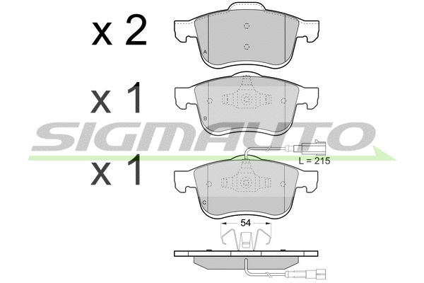 Brake Pad Set, disc brake (SPB413)