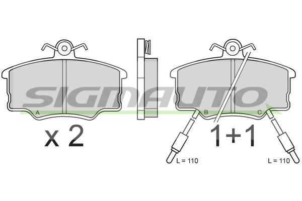 Brake Pad Set, disc brake (SPA339)