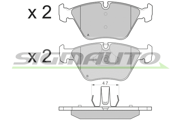 Brake Pad Set, disc brake (SPB135)