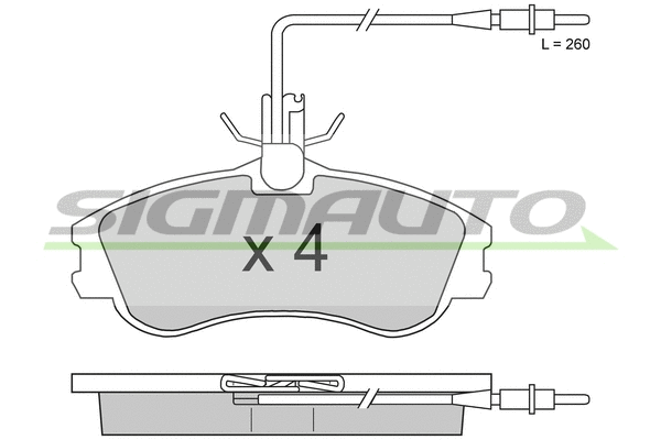 Brake Pad Set, disc brake (SPA711)