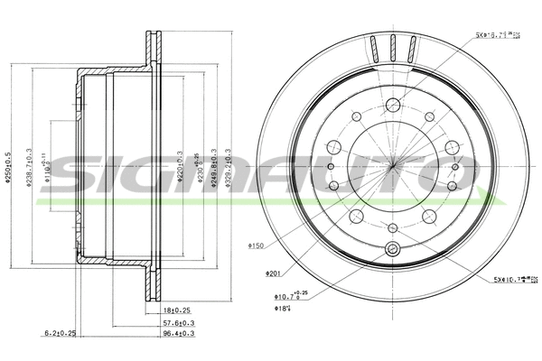 Brake Disc (DBB597V)