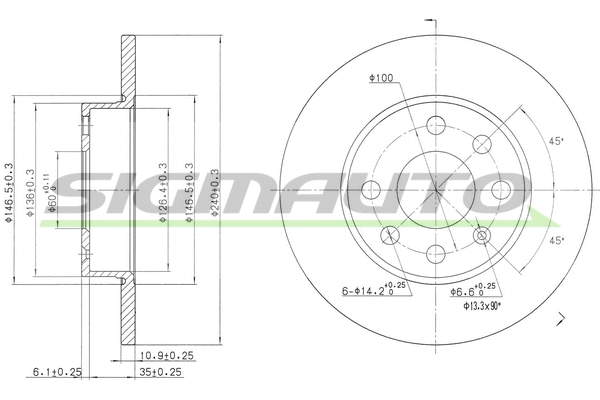 Brake Disc (DBB129S)