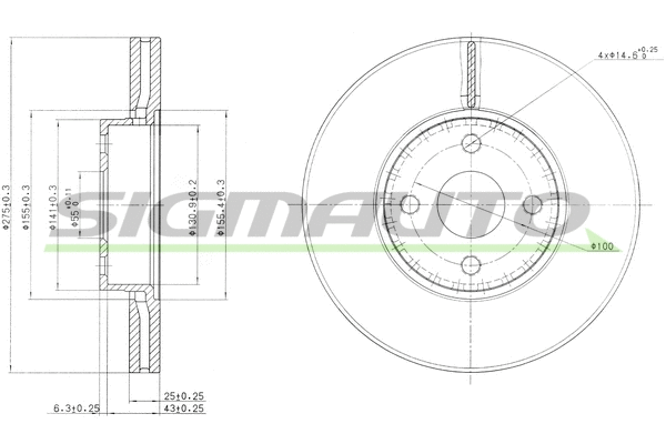 Brake Disc (DBB388V)