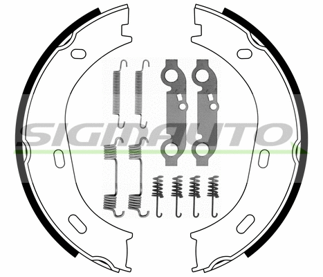Brake Shoe Set, parking brake (SFA301-1)