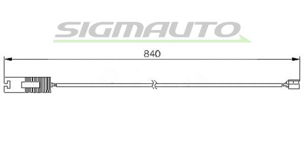 Warning Contact, brake pad wear (WI0535)