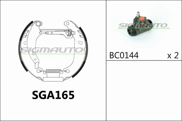 Brake Shoe Set (SGA165)