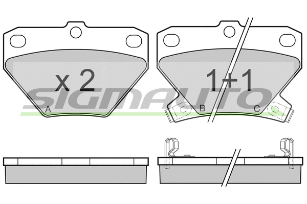 Brake Pad Set, disc brake (SPB061)