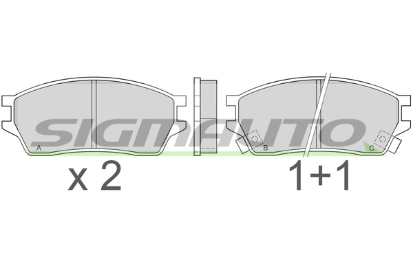 Brake Pad Set, disc brake (SPA392)