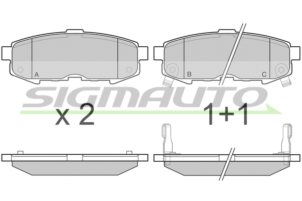 Brake Pad Set, disc brake (SPB233)