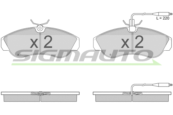 Brake Pad Set, disc brake (SPA615)