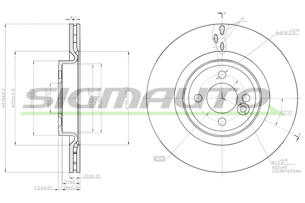 Brake Disc (DBC127V)