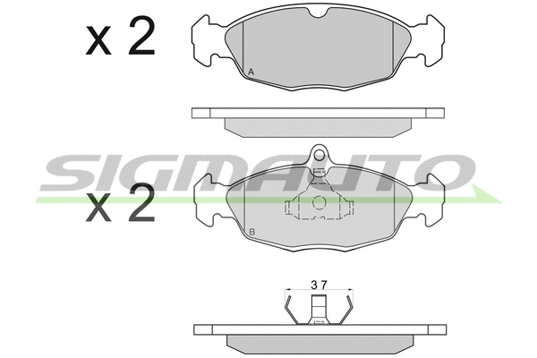 Brake Pad Set, disc brake (SPA520)