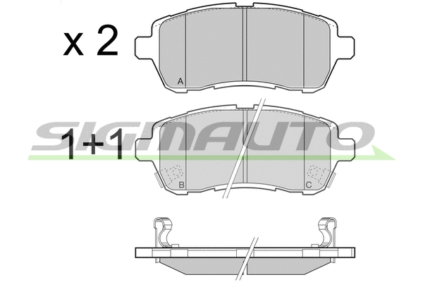 Brake Pad Set, disc brake (SPB466)