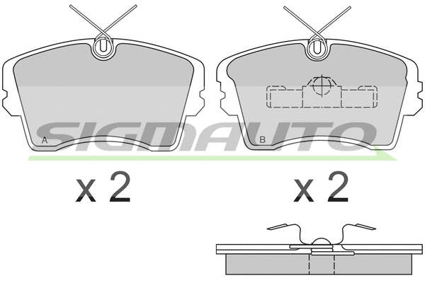 Brake Pad Set, disc brake (SPA283)