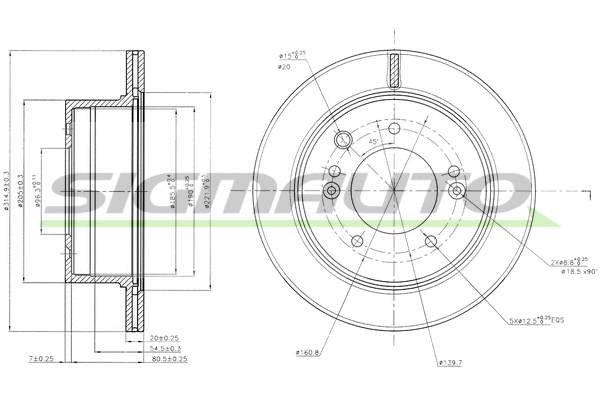 Brake Disc (DBB543V)
