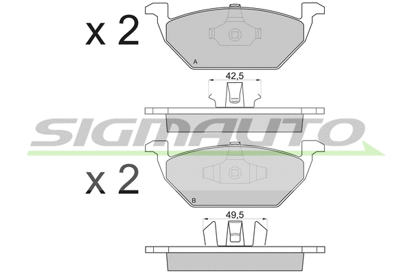 Brake Pad Set, disc brake (SPA835)