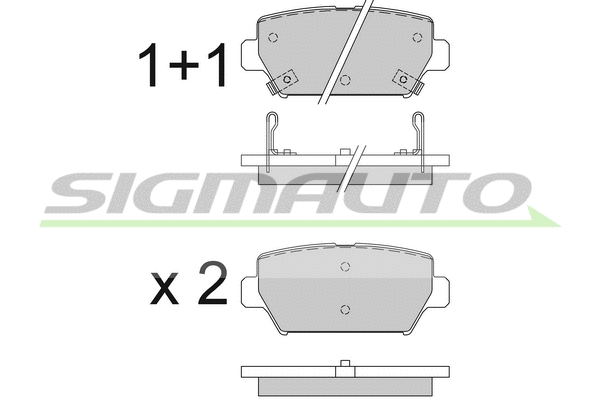 Brake Pad Set, disc brake (SPB827)