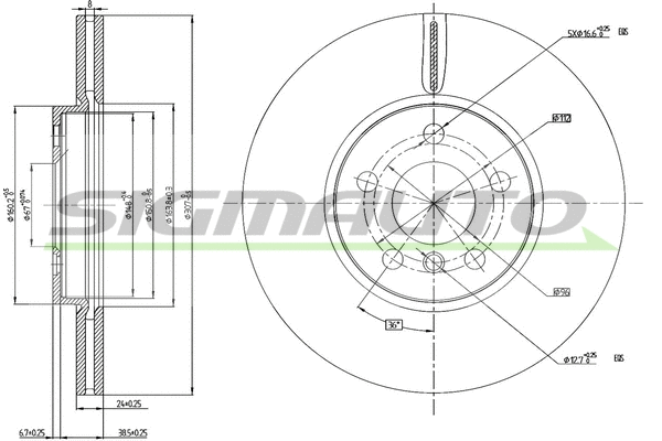 Brake Disc (DBC637V)