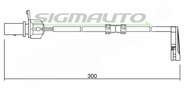 Warning Contact, brake pad wear (WI0733)