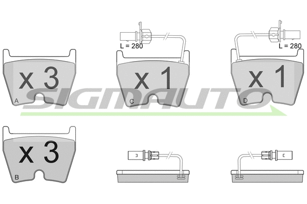 Brake Pad Set, disc brake (SPB114)