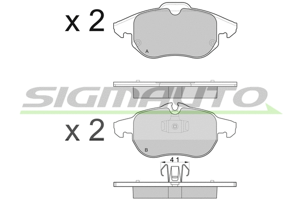 Brake Pad Set, disc brake (SPB014)