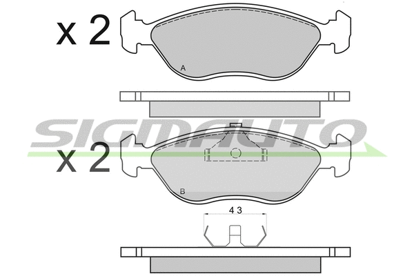 Brake Pad Set, disc brake (SPA656)