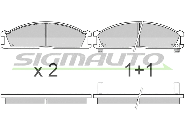 Brake Pad Set, disc brake (SPA370)