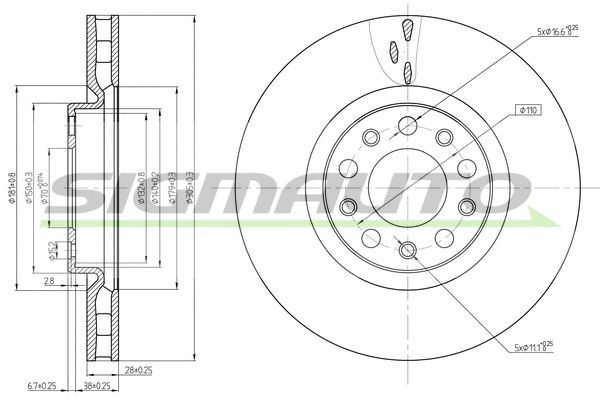 Brake Disc (DBC555V)