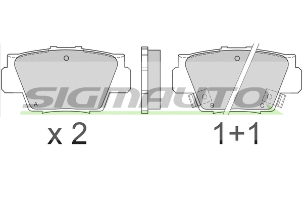 Brake Pad Set, disc brake (SPA545)