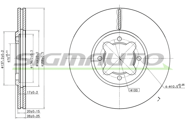 Brake Disc (DBA410V)