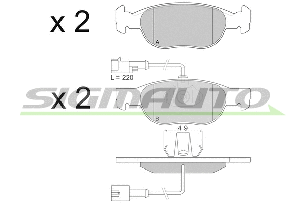 Brake Pad Set, disc brake (SPA676)