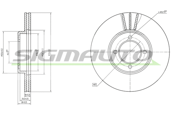 Brake Disc (DBA414V)