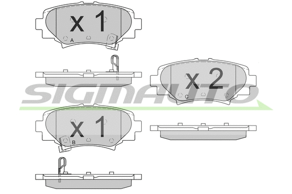 Brake Pad Set, disc brake (SPB557)
