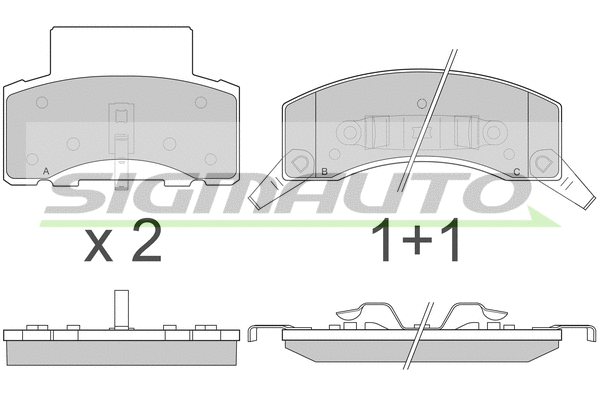 Brake Pad Set, disc brake (SPA886)